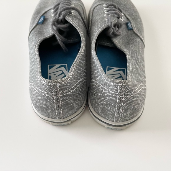 Vans Off the Wall Herringbone Low Top Grey Sneakers - 7.5 - Picture 7 of 9